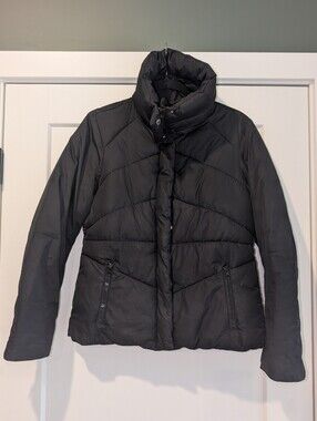 GAP Black Funnel Neck Winter Puffer Coat